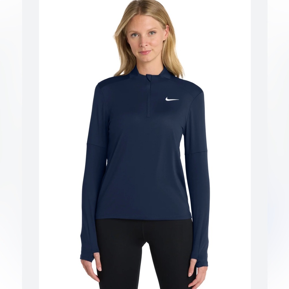 Nike Navy Long-Sleeve Quarter-Zip Training Top